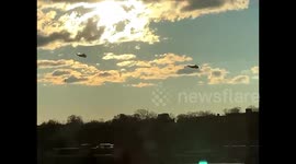 Trump leaves the White House for the final time on Marine One