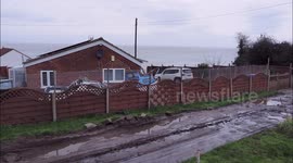 Man fears for home after landslip in Kent, UK