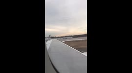 Taking off in a plane