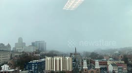 US: Time-Lapse Of Snow Squall In New York