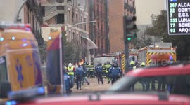 At least three dead after a large explosion in a building on Toledo Street in Madrid while checking a boiler in Madrid 20th January, 2021.
