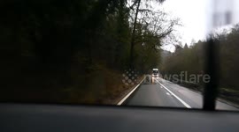 Storm Christoph rain & floodwater on the Via Gellia Rd Near Matlock in the Peak District National Park Derbyshire