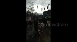 Small crowd of anti-Biden protesters take to the streets of Portland