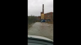 20.01.2021 Storm Christoph Flooded Welkin Road Stockport Bredbury