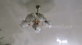 Lights shake as magnitude 7 earthquake hits the Philippines