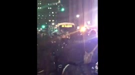 Police and protesters clash on MLK day in NYC