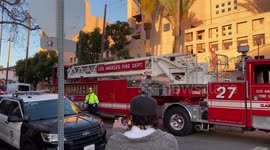 High Speed Chase Through Hollywood Leads to Crash and Fire Hydrant Explosion