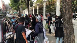 Demonstrators protest against Thai king’s lavish Rolls Royce cars in Bangkok