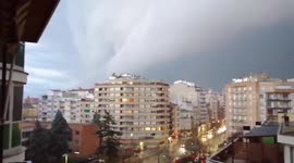 Spain: Apocalyptic Arcus Cloud Looms Over Lleida During Storm 3