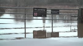 Fields turned to lake as storm Christoph flooding continues in the UK