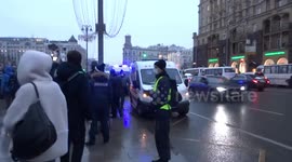 Hundreds of Moscow drivers honk the horns in support of Navalny protest