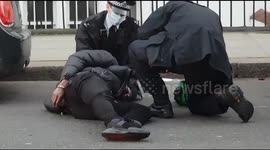 High quality version available. Check link below. London man tased by police near Kensington 23 Jan 2021 16:20. Police heard saying he nearly killed my officer.