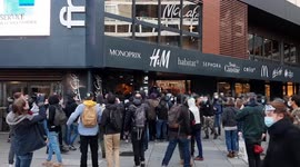 Clashes erupt in French city as hundreds gather in support of organisers of illegal rave