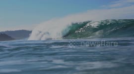 waves breaking slow motion