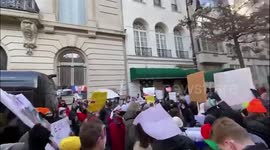 US: Protesters Demand Release Of Alexei Navalny Outside Russian Consulate In NYC