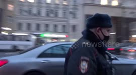 Police close down on Navalny protesters on Tverskaya Street in Moscow