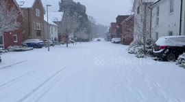 Heavy snowfall in Bracknell