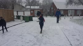 snow fights among brothers in lockdown