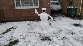 Covid Snowman in coventry by jimconnor59