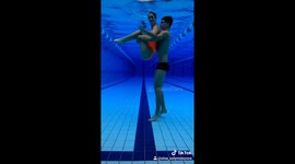 National Team Swimmers perform Tiktok challenge underwater