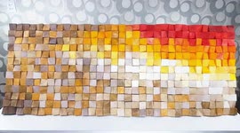 YouTuber creates cool mosaic art from pieces of scrap wood