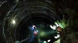 Dramatic scene as woman falls whilst being rescued from well in northern India