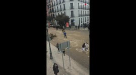 Large explosion in Madrid destroys building