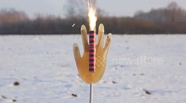 Stress test shows how firecrackers can harm the human hand