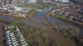 Flooding in Stourport-on-Severn as storm Christoph continues to wreak havoc