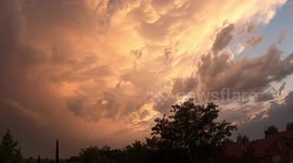 Amateur photographer capture fiery sunset over Madrid
