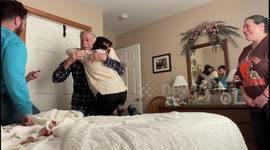 New Jersey family hide in sheets to sweetly shock grandparents after nearly year apart