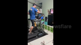 My cat helps me power through the last mile on my run.