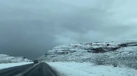 Winter storm sweeps across Las Vegas desert