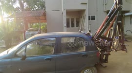 Indian Space Research Organisation (ISRO) Scientist turns old car into backhoe in Southern India’s Kerala