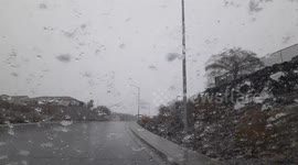 Winter storm brings rare snow to Las Vegas