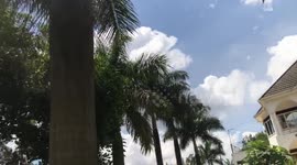 Uganda police chopper flying over and around former presidential candidate Bobi Wine's house