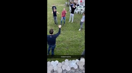 Hilarious Instant Karma Hit While Playing Football