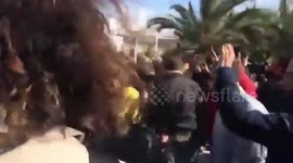 Tunisia: Demonstrators Protest Against Police Repression Near Parliament