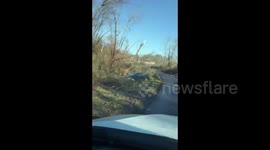 Aftermath of deadly tornado sees downed trees in Fultondale, Alabama
