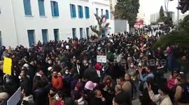 Tunisia: Demonstrators Protest Against Police Repression Near Parliament 2