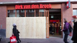 Damaged shops and broken windows in Rotterdam after three nights of unrest