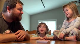 Deaf family plays Charades, and young daughters steal the show in heartwarming clip