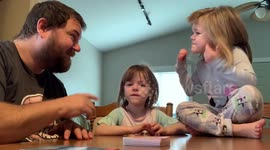 Deaf family plays Charades, and young daughters steal the show in heartwarming clip