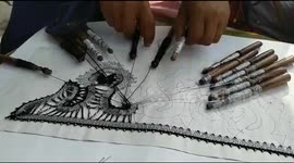 Crochet artist makes beautiful and complex thread-work in Indonesia