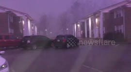 Heavy rain and strong winds as tornado moves through Alabama