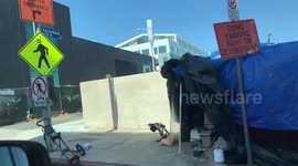 Hollywood, California Homeless living on entire city block