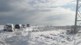 Several vehicles abandoned in aftermath of Bulgaria snowfall