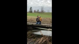 Dad uses kid as ball retriever