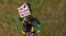 Funny Crop Circle Captured By Drone