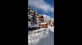 Beautiful snowy winter in Courchevel